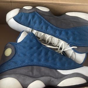 Blue and white air jordan 13 retro